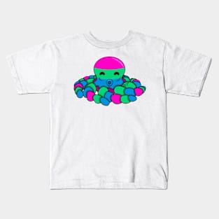 Polysexual Pride Fidget Octopus Kids T-Shirt